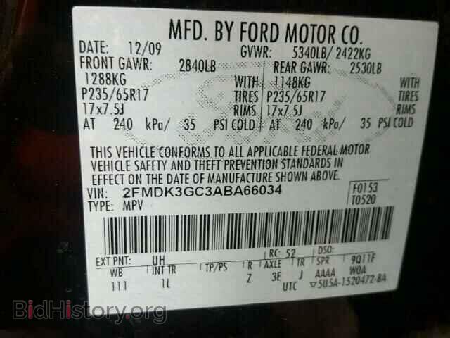 2010 FORD EDGE - VIN: 2FMDK3GC3ABA66034 - Photo 10