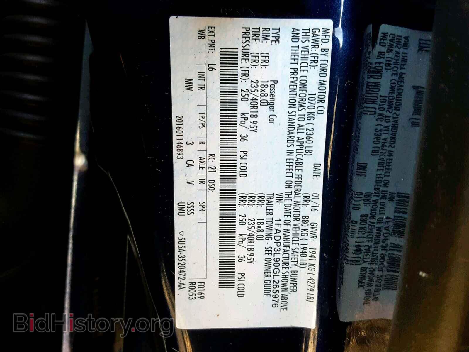 2016 FORD FOCUS - VIN: 1FADP3L90GL265976 - Photo 10