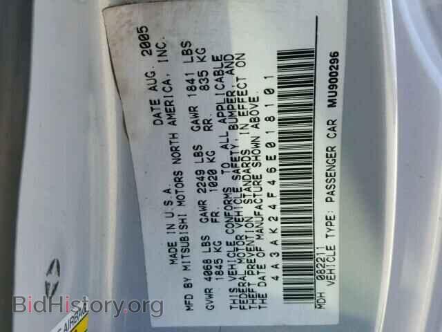 2006 MITSUBISHI ECLIPSE - VIN: 4A3AK24F46E018101 - Photo 10