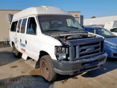2010 Ford ECONOLINE, white — VIN 1FTNE1EW9ADA38086, Copart
