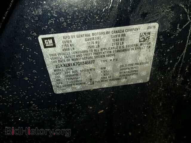 2016 GMC TERRAIN - VIN: 2GKALNEK7G6346877 - Фото 10