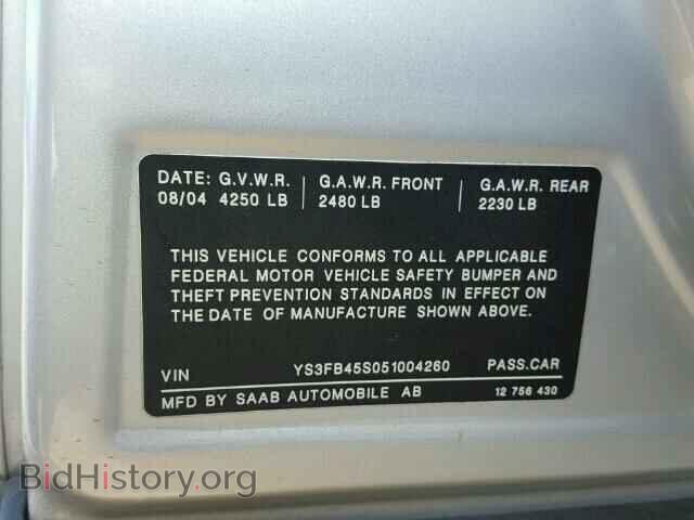 2005 SAAB 9 3 - VIN: YS3FB45S051004260 - Photo 10