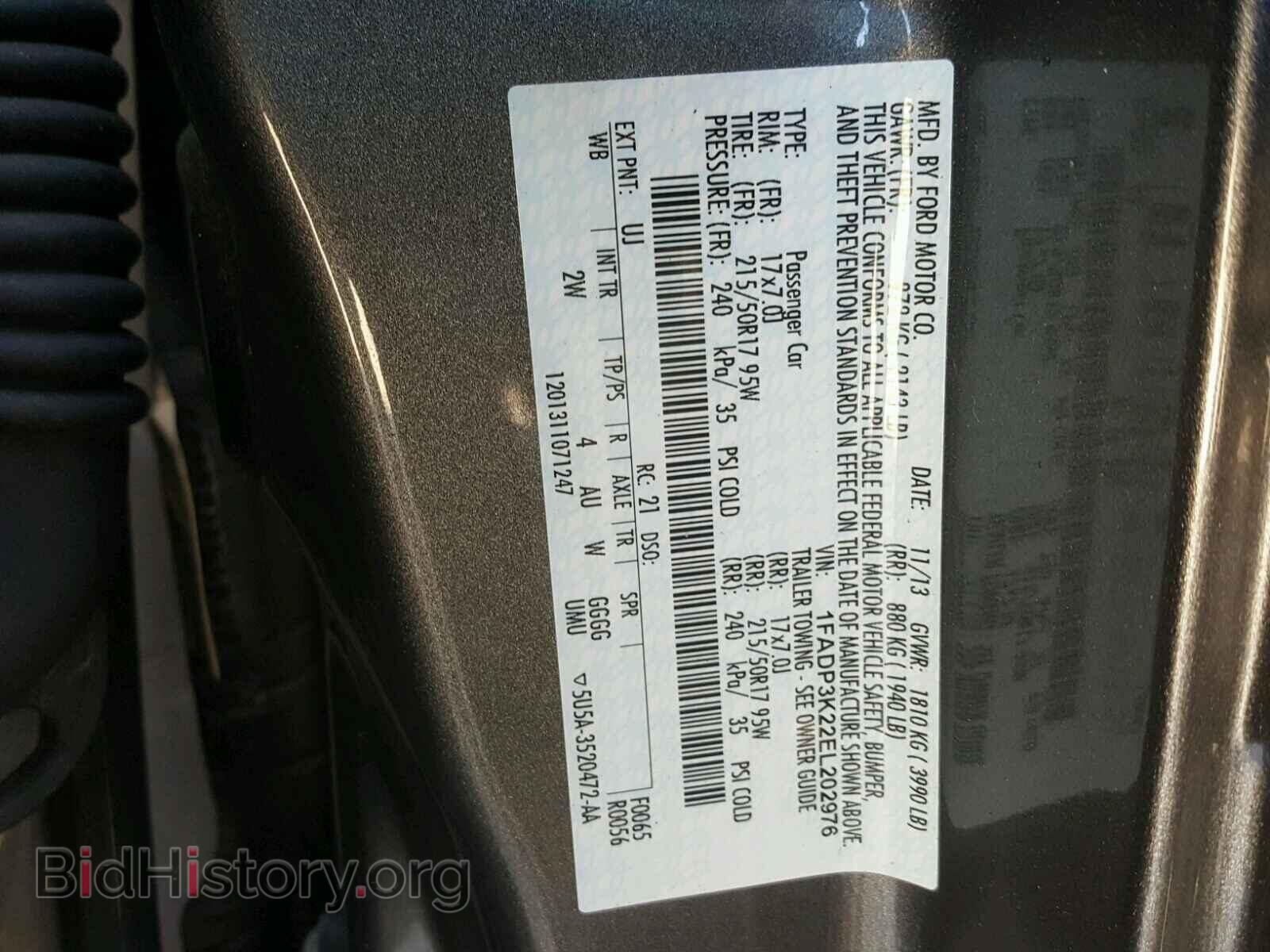 2014 FORD FOCUS - VIN: 1FADP3K22EL202976 - Photo 10