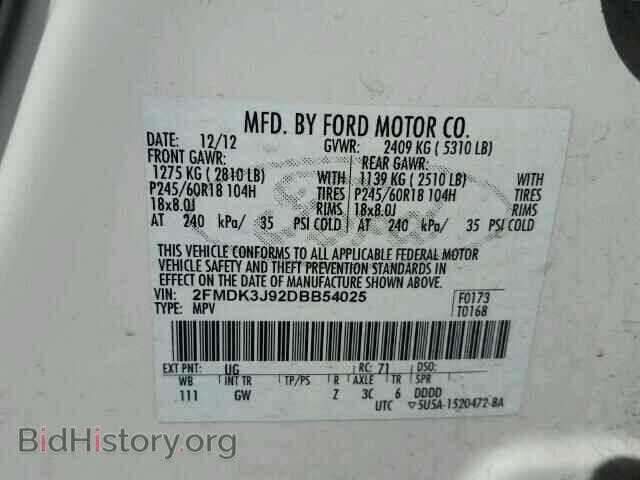 2013 FORD EDGE - VIN: 2FMDK3J92DBB54025 - Photo 10