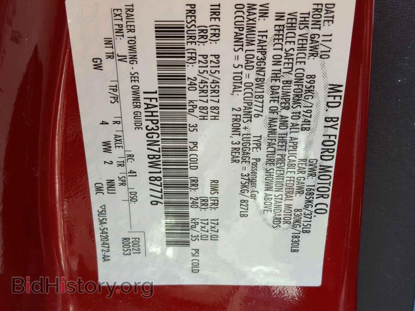 2011 FORD FOCUS - VIN: 1FAHP3GN7BW187776 - Photo 10