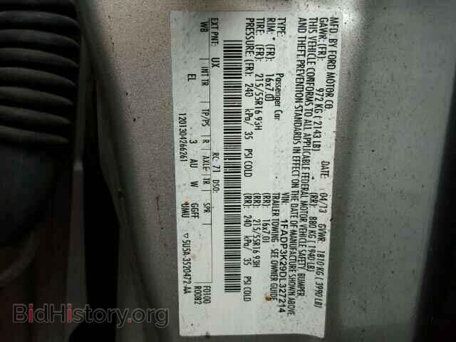 2013 FORD FOCUS - VIN: 1FADP3K29DL327214 - Photo 10