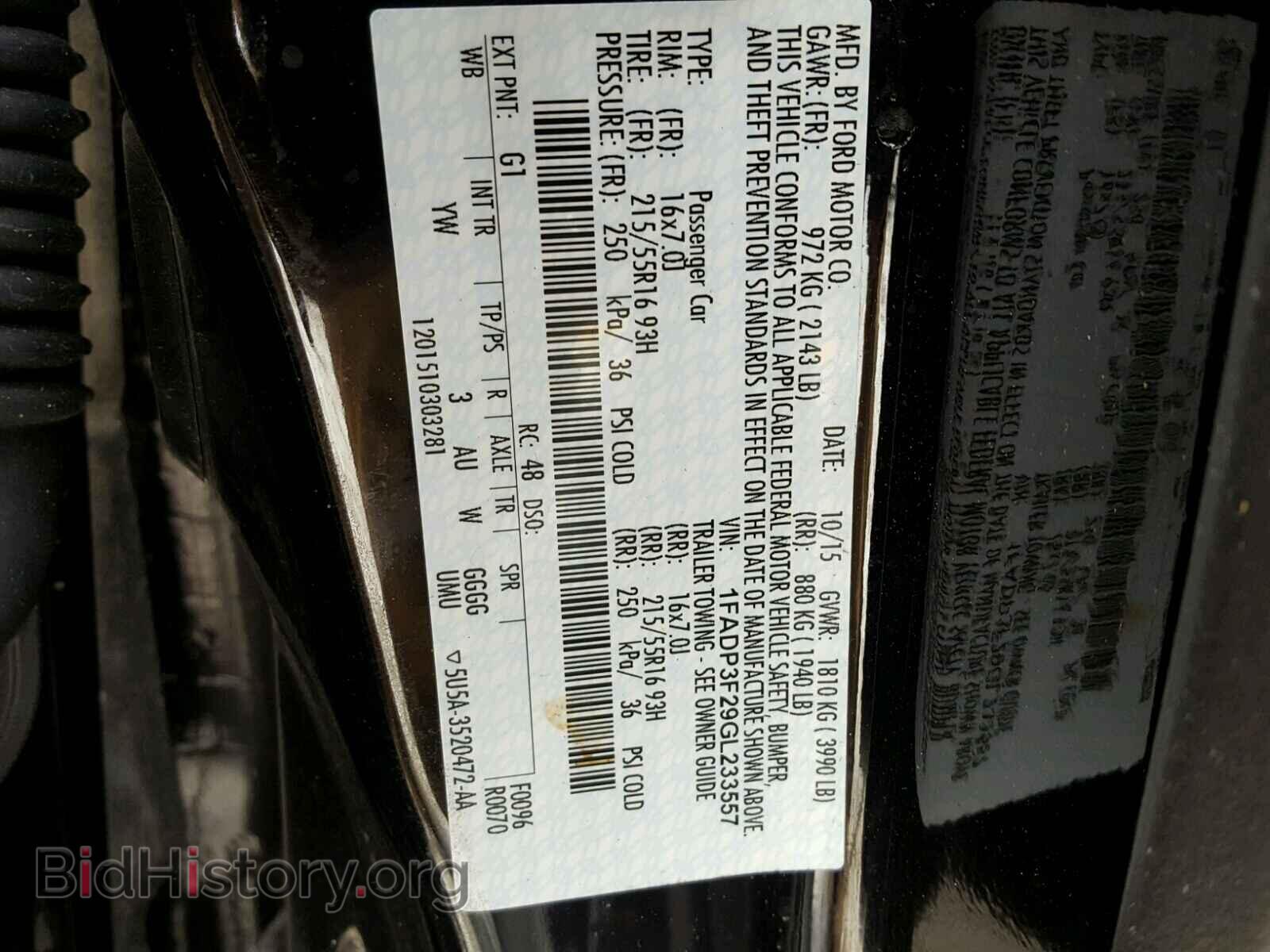 2016 FORD FOCUS - VIN: 1FADP3F29GL233557 - Photo 10