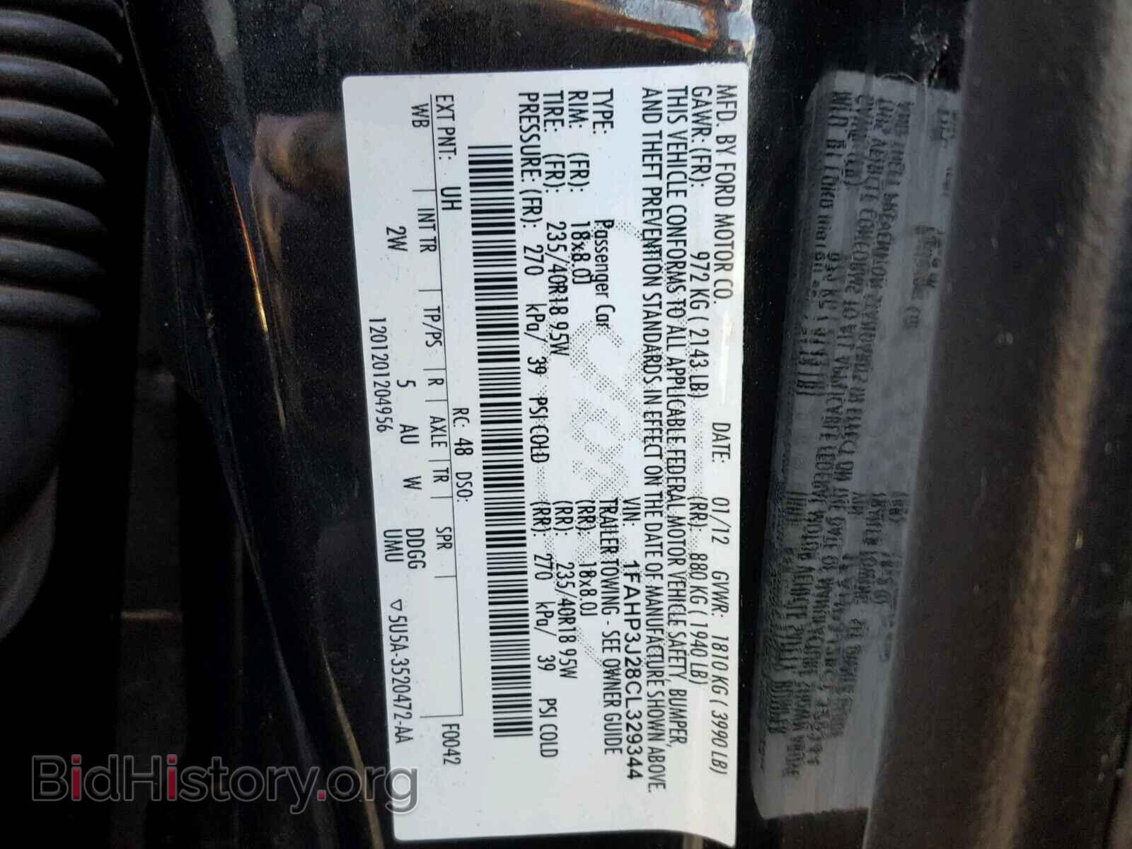 2012 FORD FOCUS - VIN: 1FAHP3J28CL329344 - Фото 10