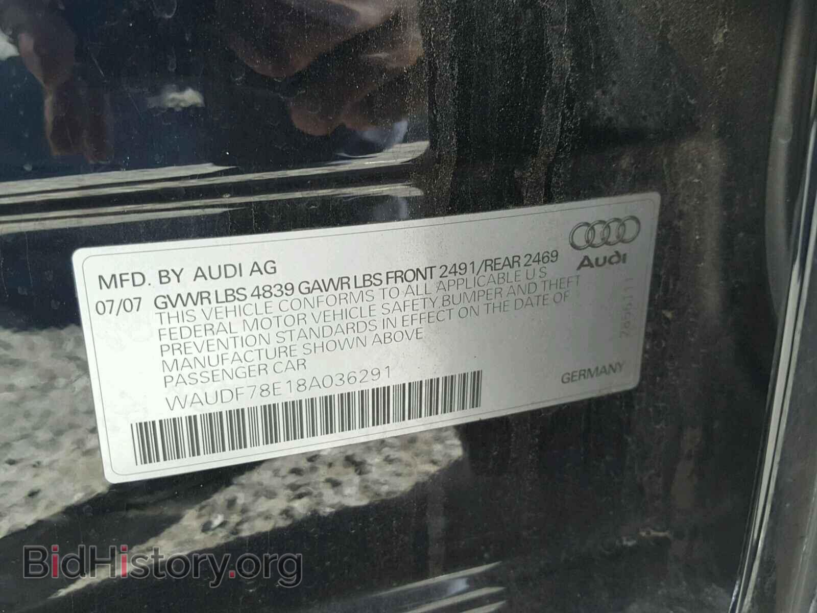 2008 AUDI A4 - VIN: WAUDF78E18A036291 - Photo 10