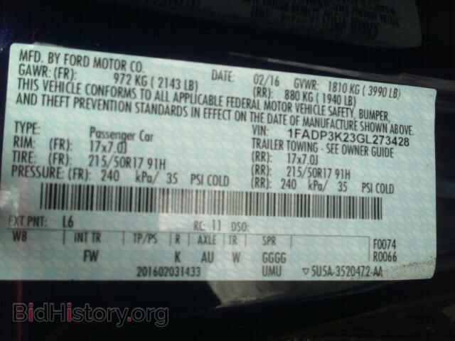 2016 FORD FOCUS - VIN: 1FADP3K23GL273428 - Photo 9