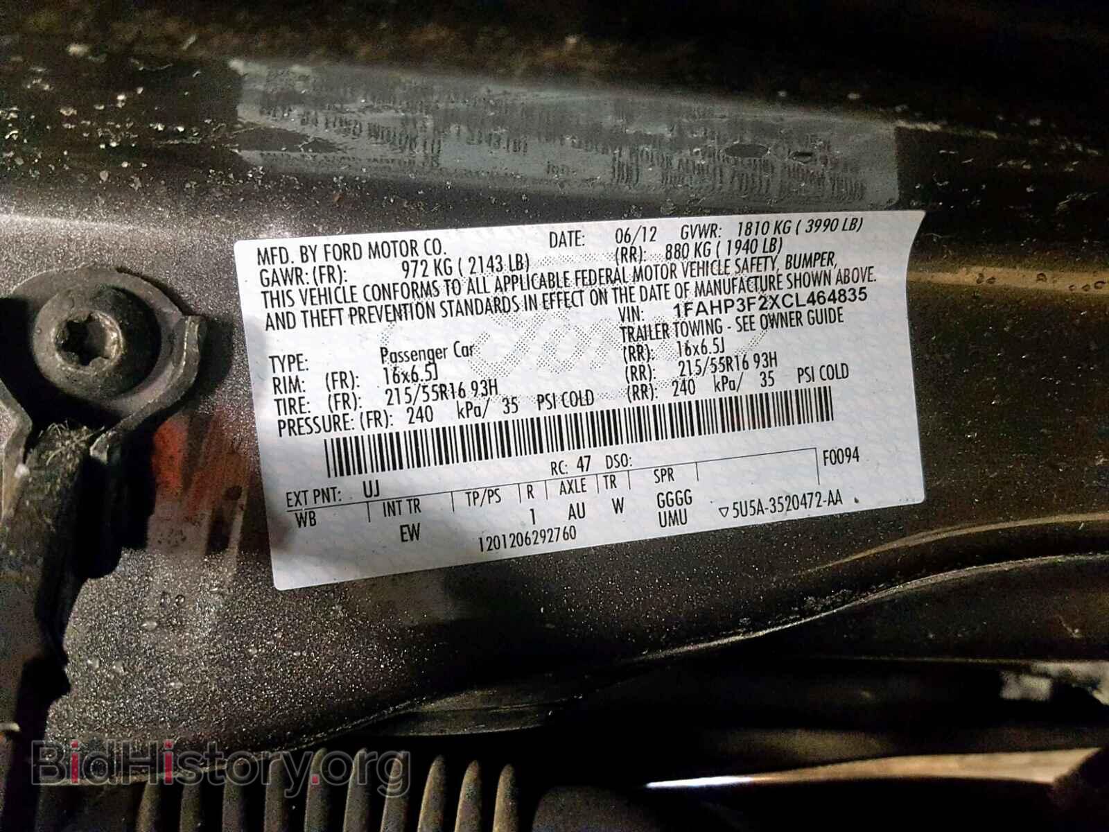 2012 FORD FOCUS - VIN: 1FAHP3F2XCL464835 - Photo 10