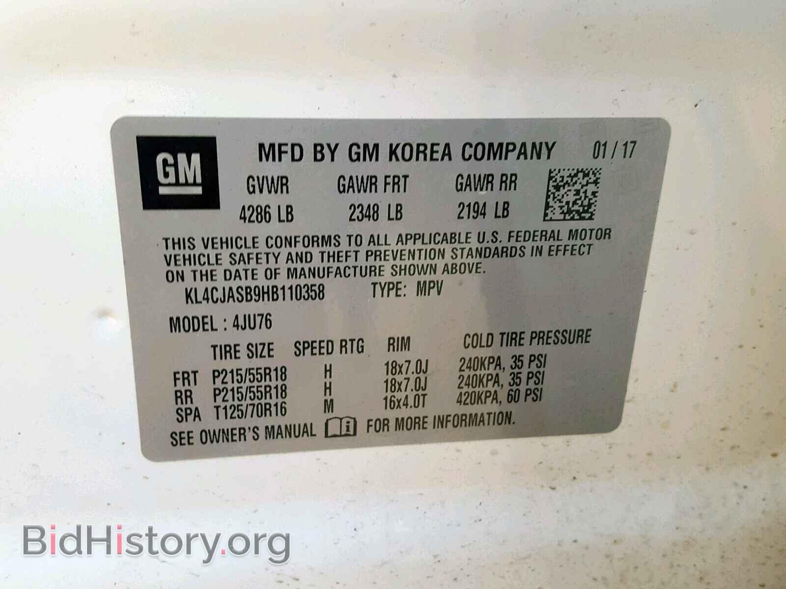 2017 BUICK ENCORE PRE - VIN: KL4CJASB9HB110358 - Photo 10