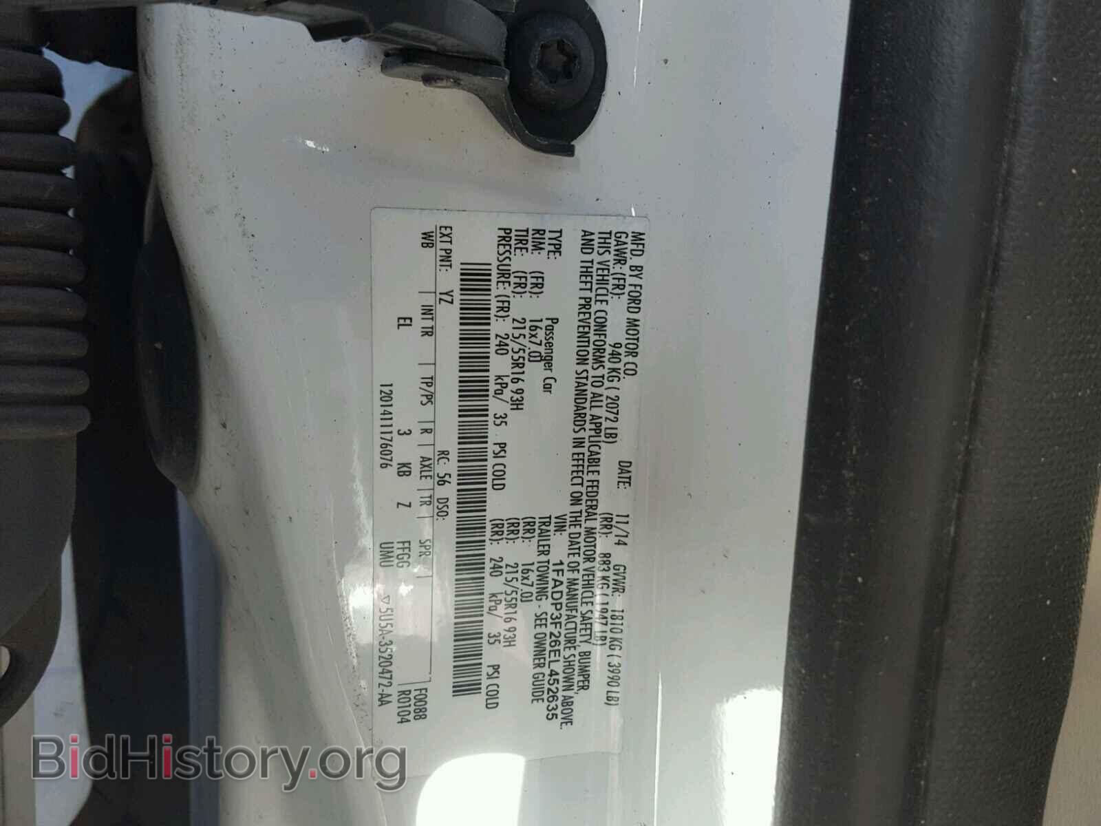 2014 FORD FOCUS - VIN: 1FADP3F26EL452635 - Фото 10