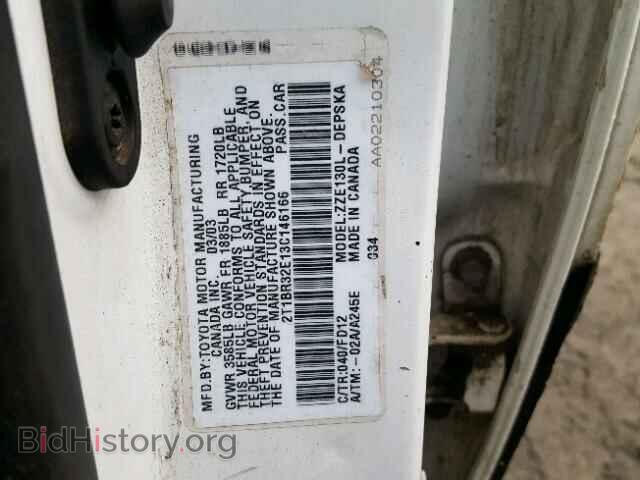 2003 TOYOTA COROLLA - VIN: 2T1BR32E13C146166 - Фото 10