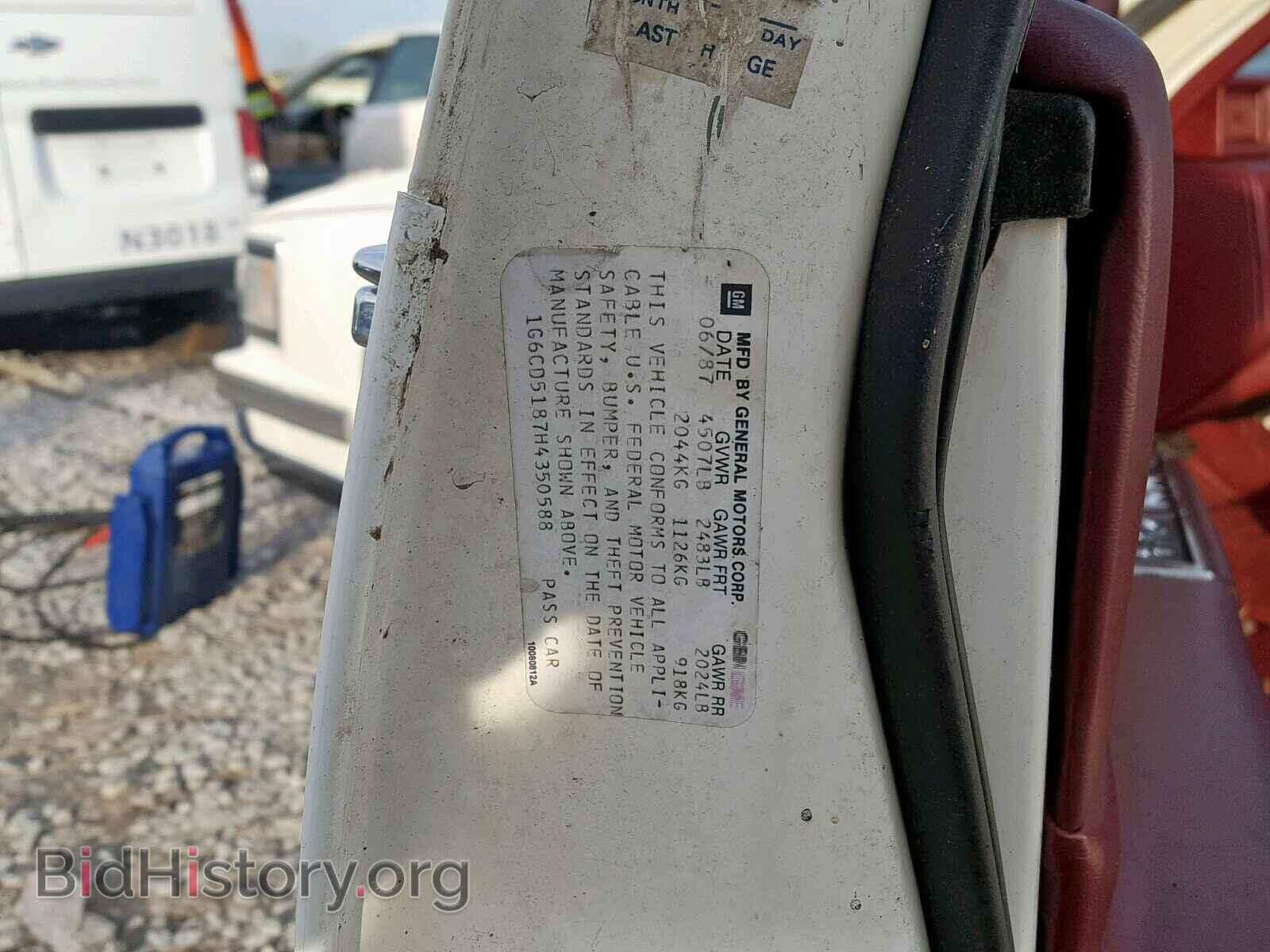1987 CADILLAC DEVILLE - VIN: 1G6CD5187H4350588 - Photo 10