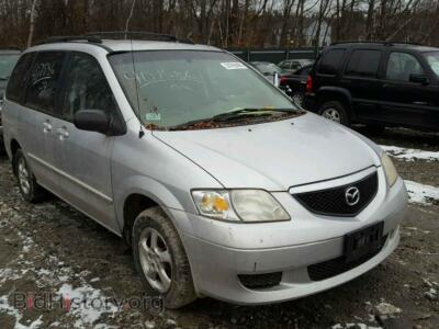 2002 Mazda MPV MPV Wagon, серебристый — VIN JM3LW28A720305509, Copart
