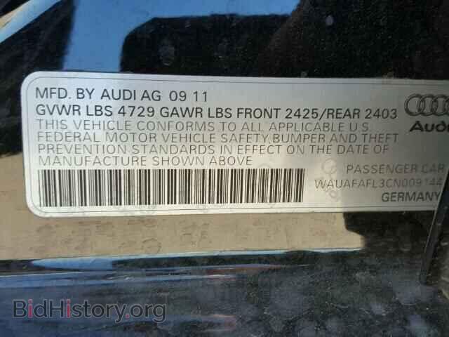 2012 AUDI A4 - VIN: WAUAFAFL3CN009144 - Фото 10