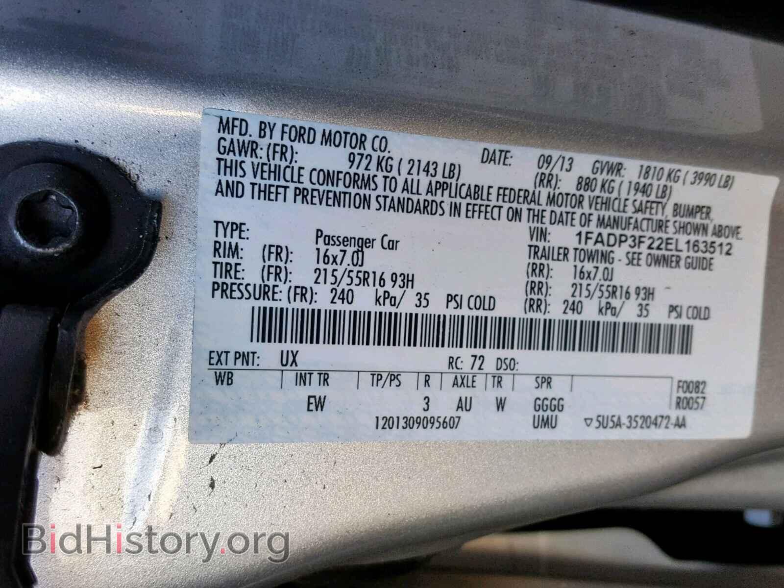 2014 FORD FOCUS SE - VIN: 1FADP3F22EL163512 - Фото 10