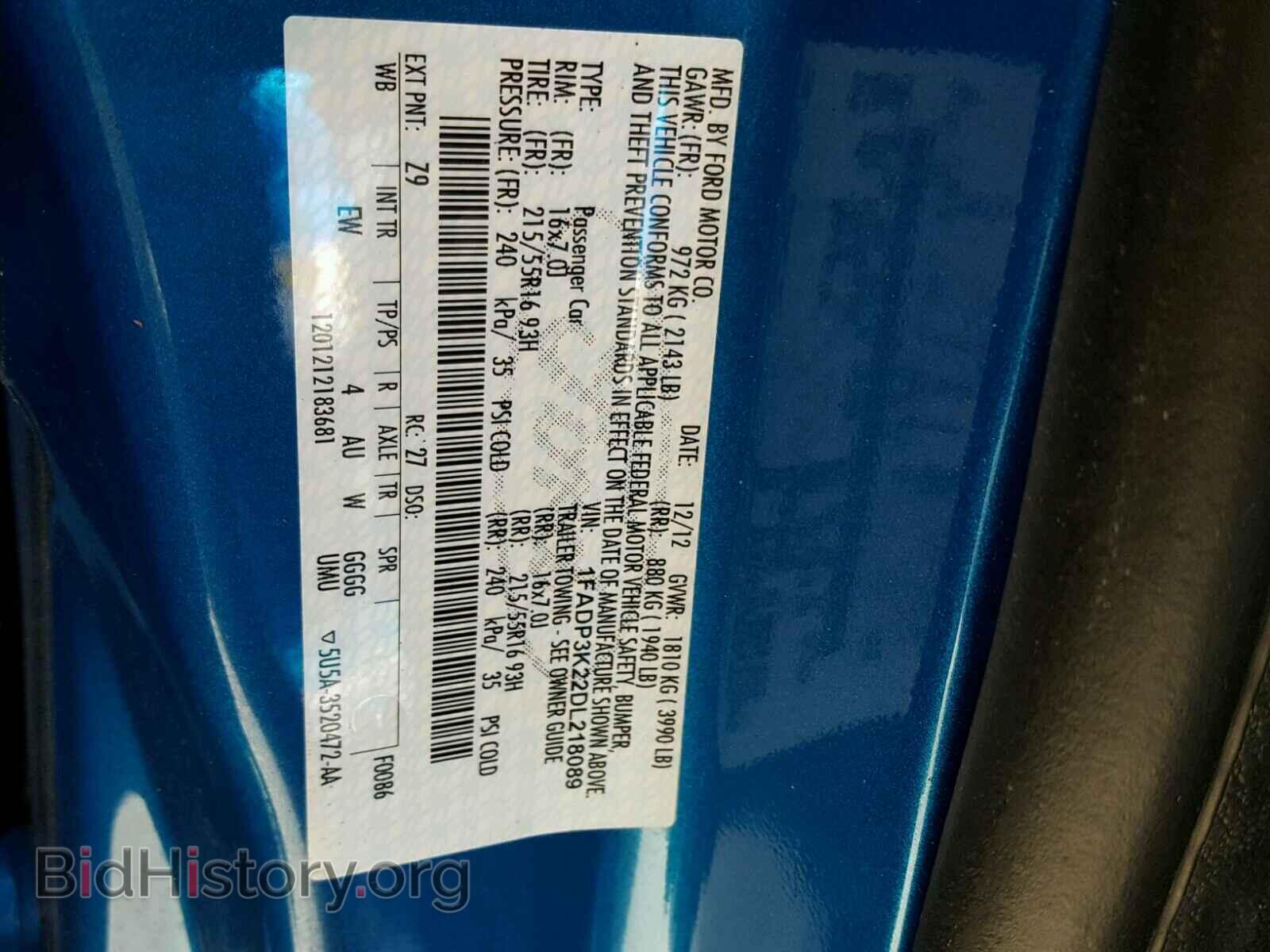 2013 FORD FOCUS - VIN: 1FADP3K22DL218089 - Photo 10