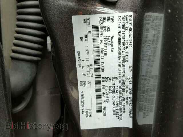 2014 FORD FOCUS - VIN: 1FADP3F22EL118537 - Фото 10