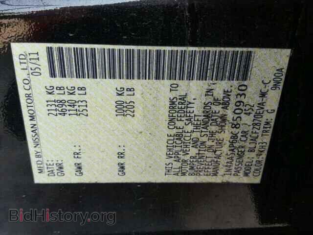 2011 NISSAN MAXIMA - VIN: 1N4AA5AP6BC850930 - Фото 10