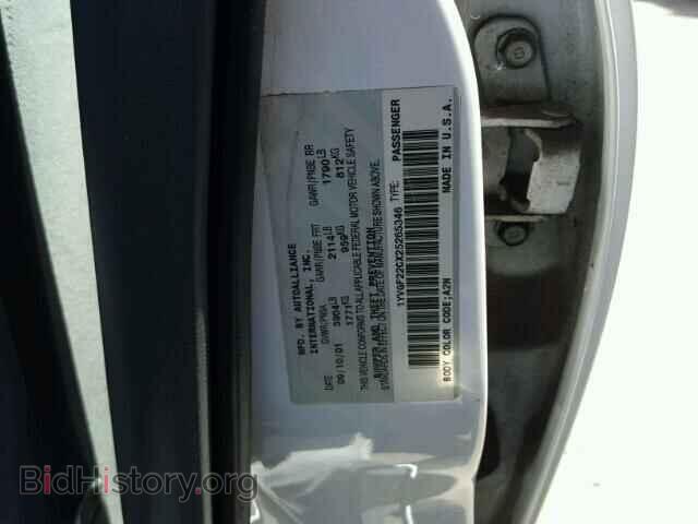 2002 MAZDA 626 - VIN: 1YVGF22CX25265346 - Фото 10