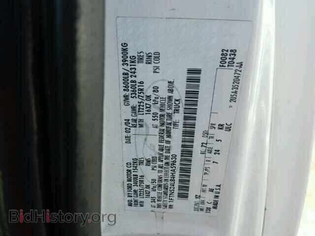 2004 FORD ECONOLINE - VIN: 1FTNS24L84HA59630 - Photo 10