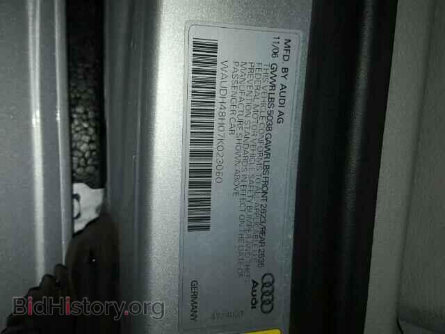 2007 AUDI A4 - VIN: WAUDH48H07K023060 - Фото 10