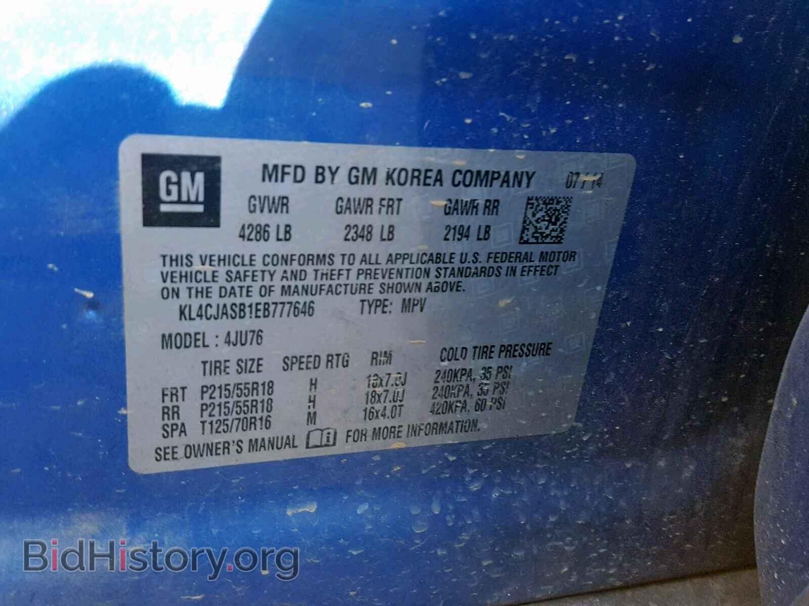 2014 BUICK ENCORE - VIN: KL4CJASB1EB777646 - Photo 10