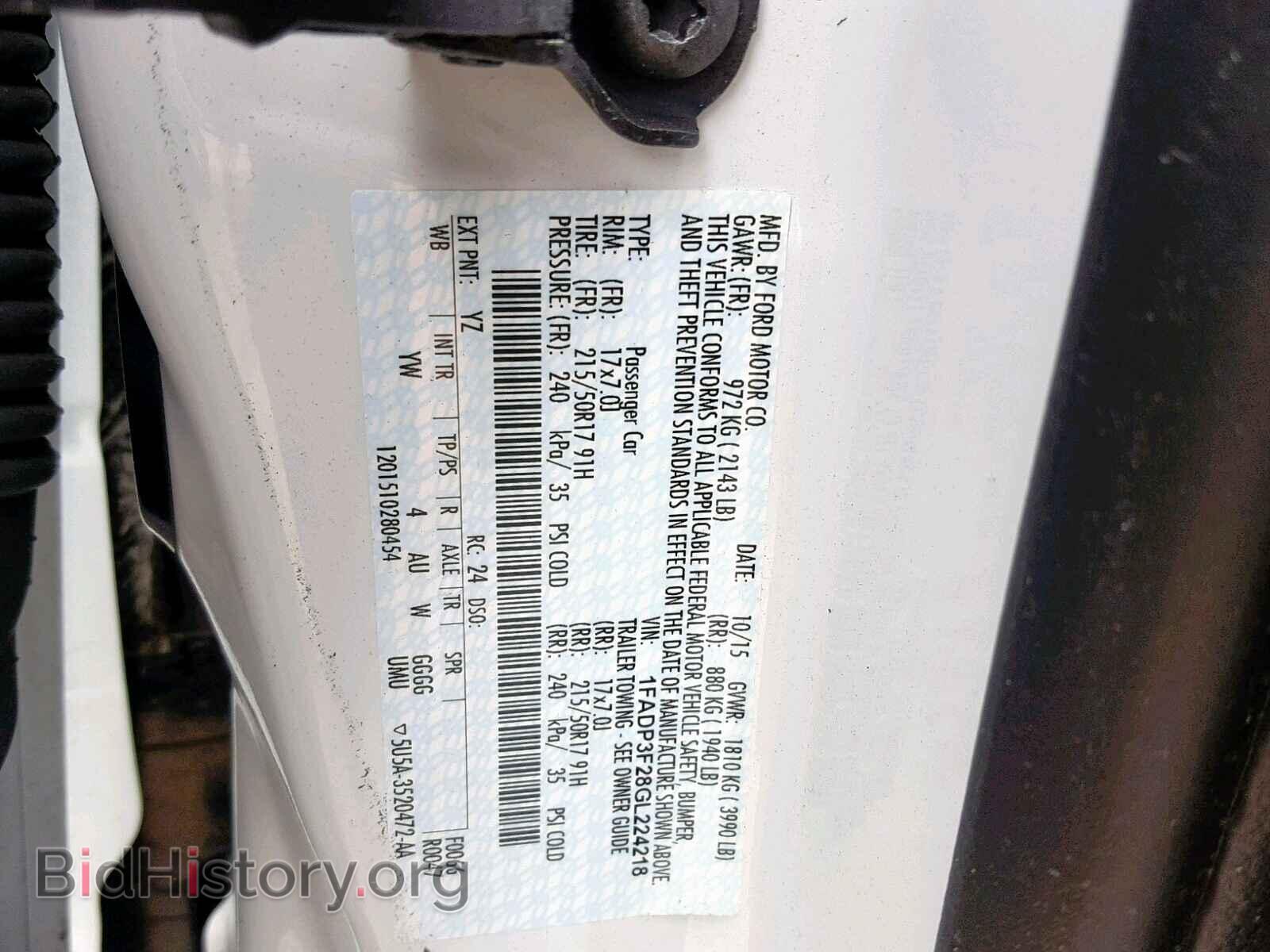 2016 FORD FOCUS SE - VIN: 1FADP3F28GL224218 - Фото 10