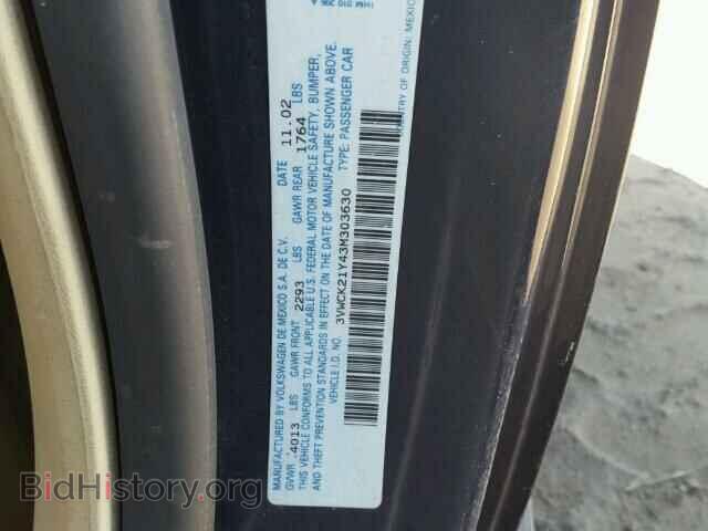 2003 VOLKSWAGEN BEETLE - VIN: 3VWCK21Y43M303630 - Фото 10