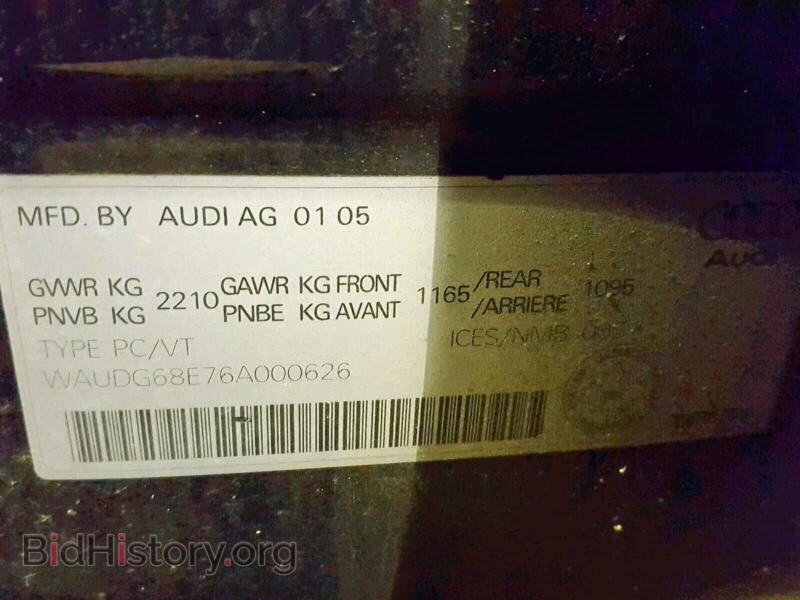 2006 Audi A4 (VIN WAUDG68E76A000626) — фото 10 из 10
