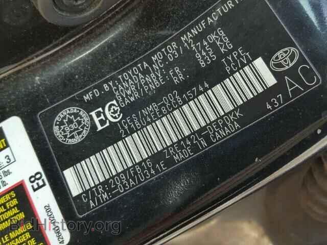 2012 TOYOTA COROLLA BA - VIN: 2T1BU4EE8CC815744 - Photo 10