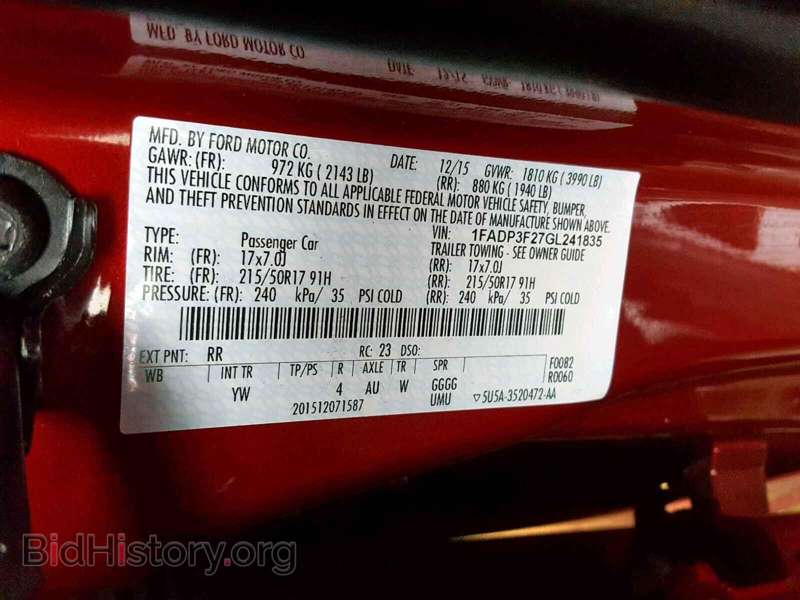 2016 FORD FOCUS SE - VIN: 1FADP3F27GL241835 - Фото 10