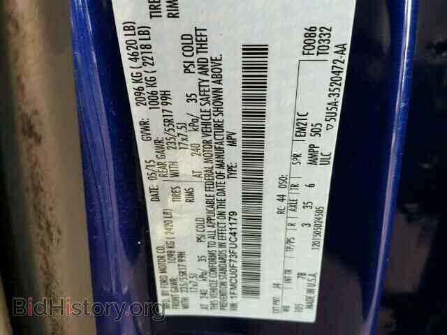 2015 FORD ESCAPE - VIN: 1FMCU0F73FUC41179 - Photo 10
