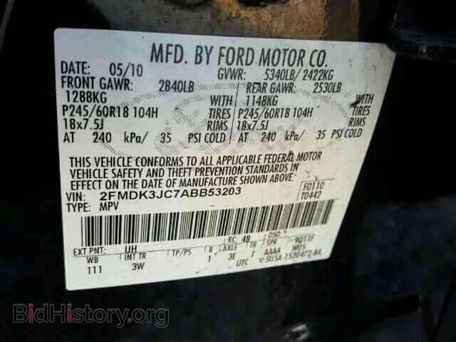 2010 FORD EDGE - VIN: 2FMDK3JC7ABB53203 - Photo 10