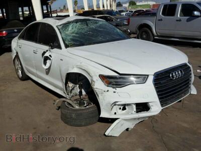 2016 Audi A6 A6 Premium, белый — VIN WAUGFAFC7GN129318, Copart