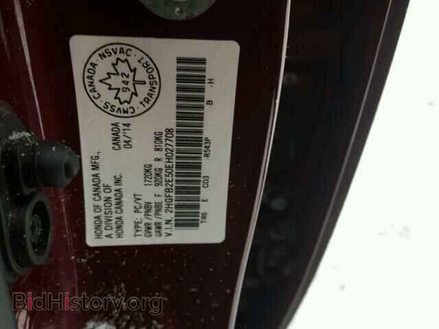 2014 HONDA CIVIC - VIN: 2HGFB2E50EH027708 - Photo 10