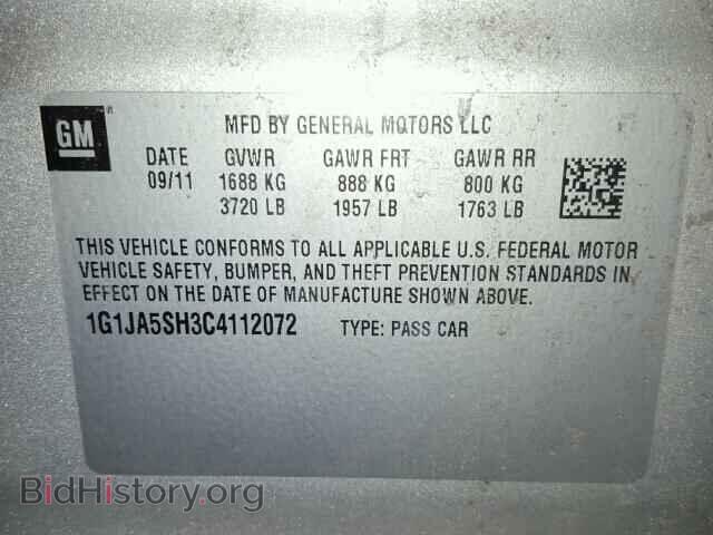 2012 CHEVROLET SONIC - VIN: 1G1JA5SH3C4112072 - Фото 10