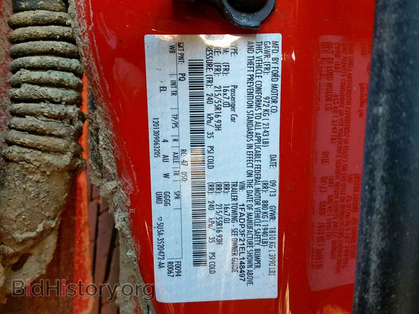 2014 FORD FOCUS SE - VIN: 1FADP3F21EL148497 - Фото 10
