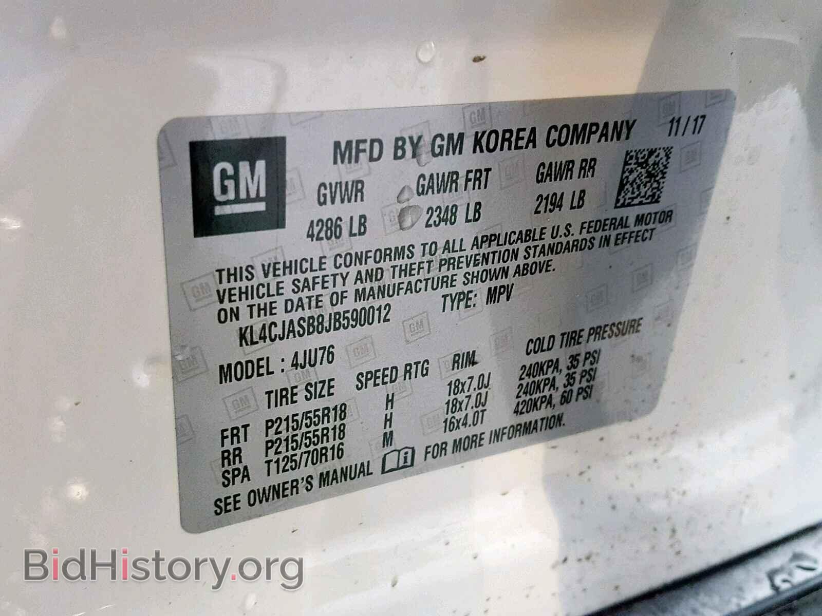 2018 BUICK ENCORE PRE - VIN: KL4CJASB8JB590012 - Photo 10