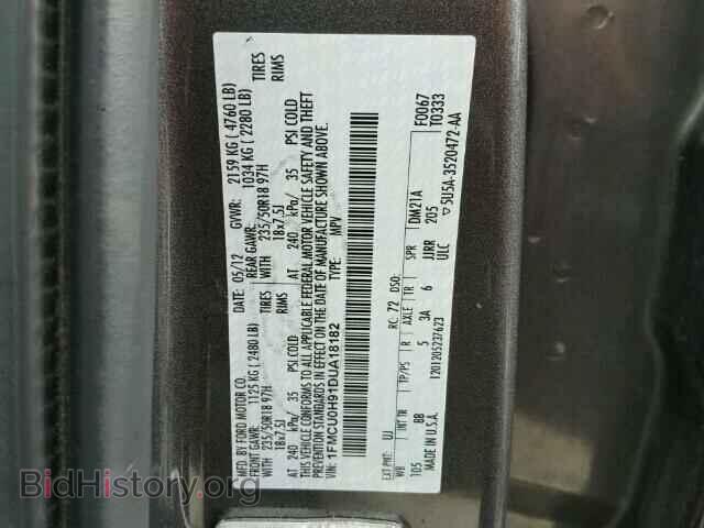 2013 FORD ESCAPE - VIN: 1FMCU0H91DUA18182 - Фото 10