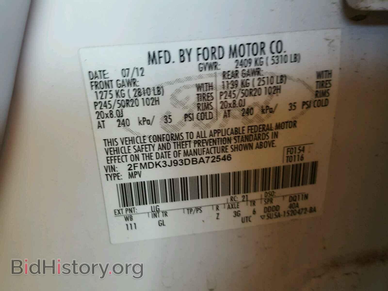 2013 FORD EDGE - VIN: 2FMDK3J93DBA72546 - Фото 10