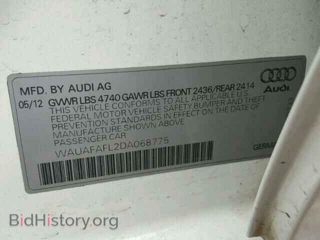 2013 AUDI A4 - VIN: WAUAFAFL2DA068775 - Фото 10
