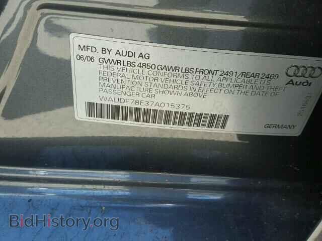 2007 AUDI A4 - VIN: WAUDF78E37A015375 - Photo 10