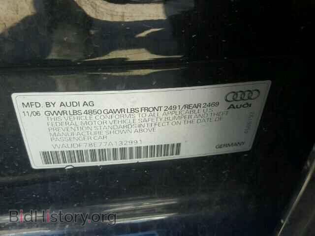 2007 AUDI A4 - VIN: WAUDF78E77A132991 - Фото 10