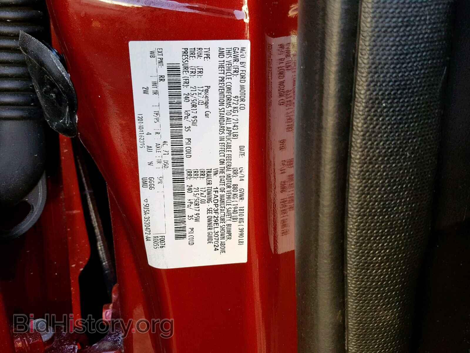 2014 FORD FOCUS SE - VIN: 1FADP3F29EL307024 - Фото 10