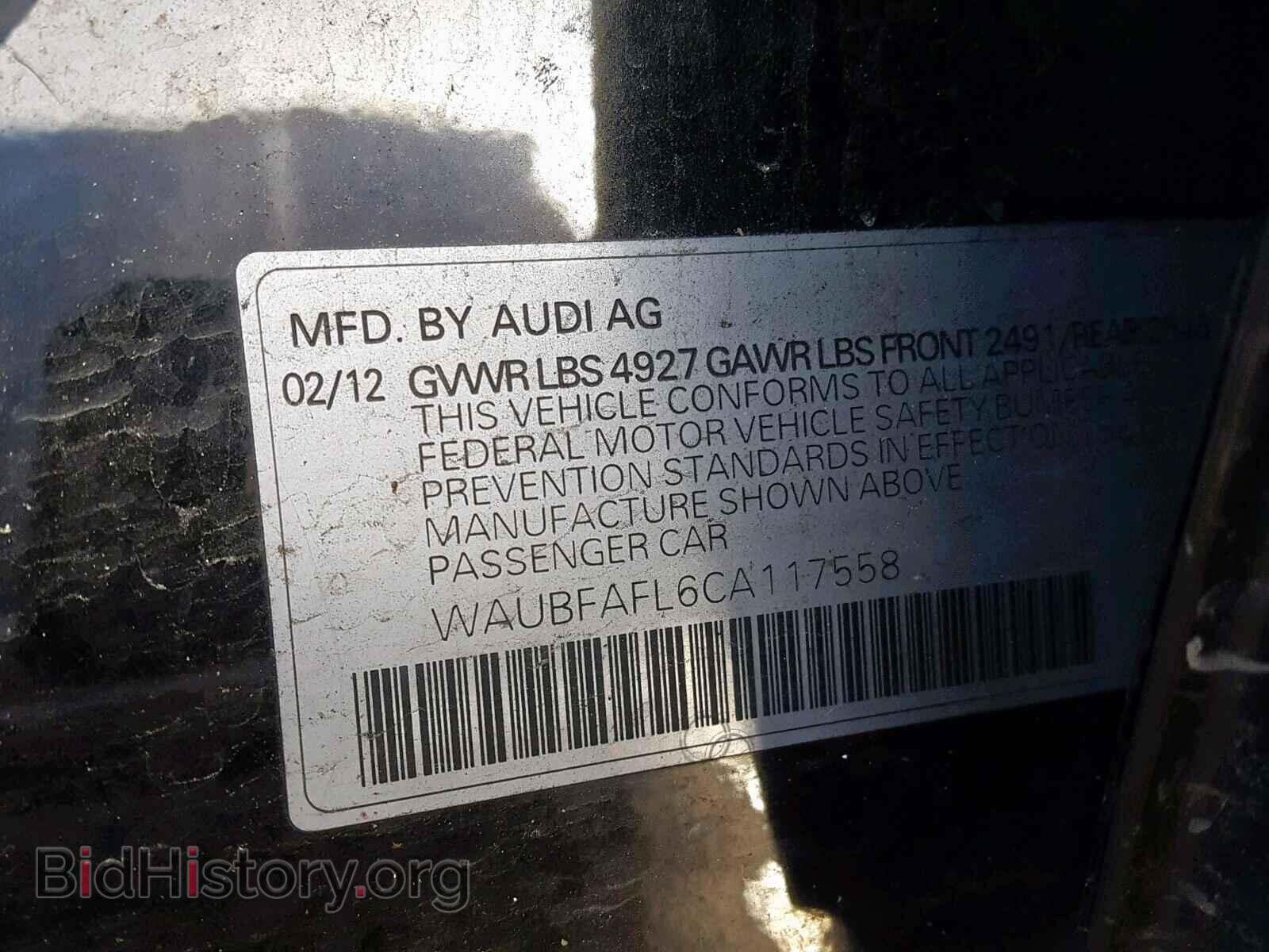 2012 AUDI A4 - VIN: WAUBFAFL6CA117558 - Фото 10