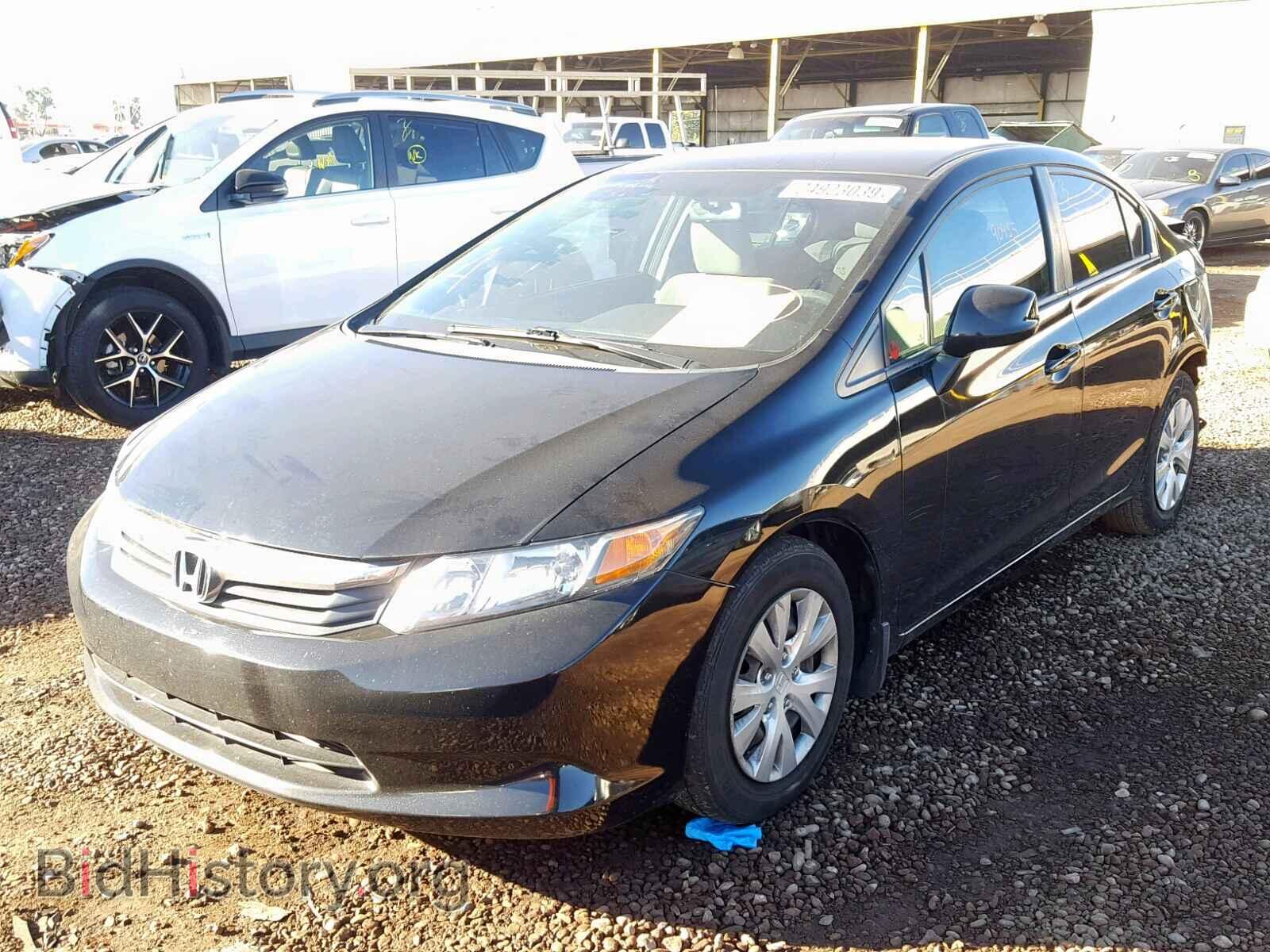 2012 HONDA CIVIC LX - VIN: 19XFB2F57CE344200 - Фото 2