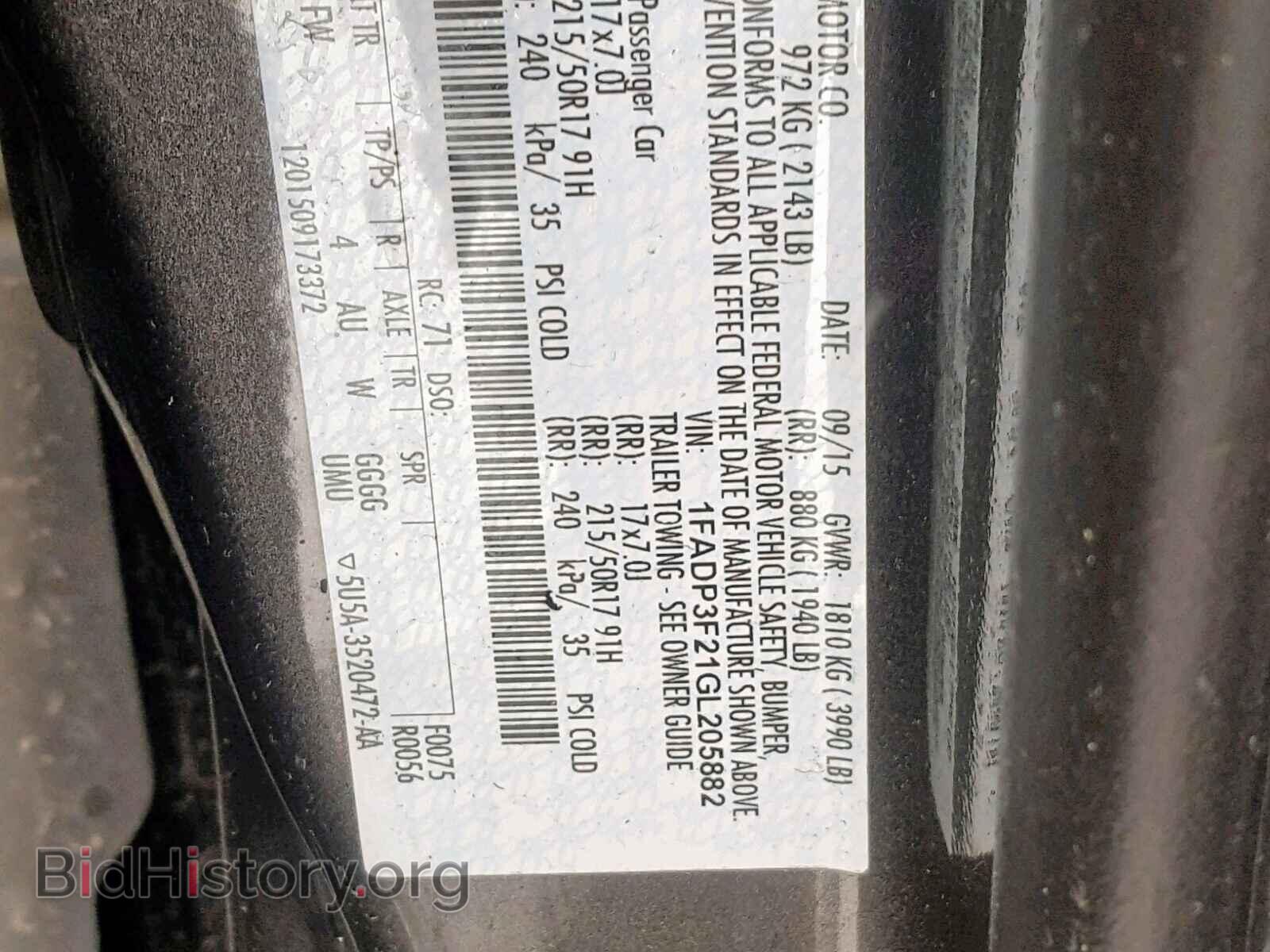 2016 FORD FOCUS SE - VIN: 1FADP3F21GL205882 - Фото 10